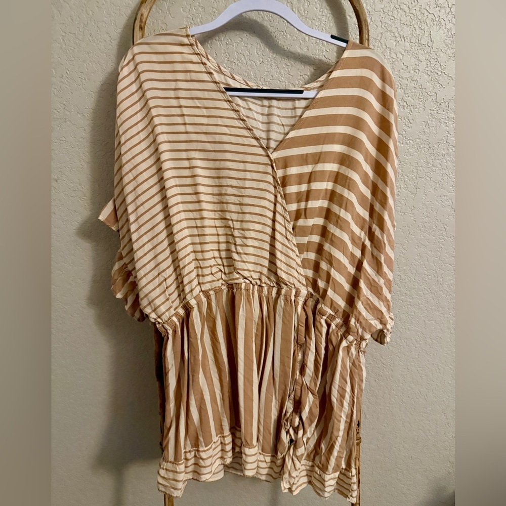 Cato Wrap Striped Top